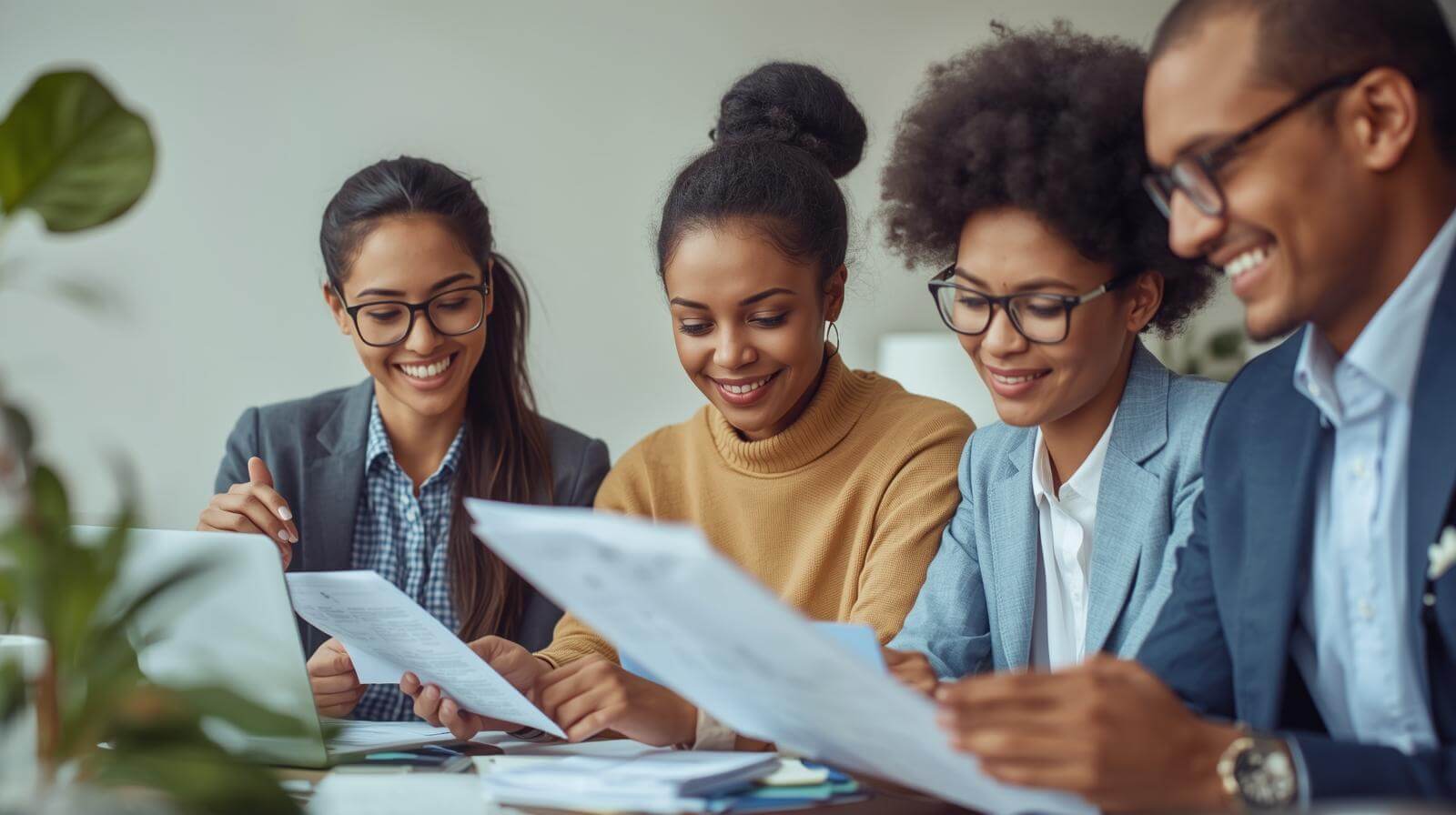 Reunión de negocios en oficina local
